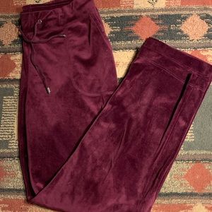 🕷Purple Velvet Track Pants